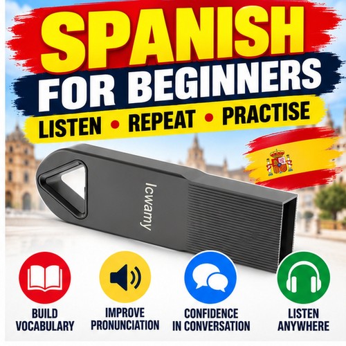 Spanish mp3 usb audio course - spanish,